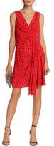 Thumbnail for your product : Moschino Draped Polk-dot Silk-crepe Mini Dress