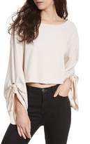 Thumbnail for your product : Free People Holala Statement Sleeve Crop Sweatshirt