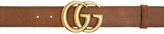 Gucci - Ceinture en cuir brune GG 