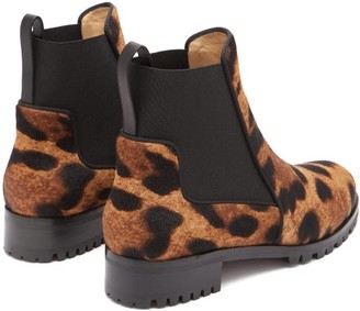 Christian Louboutin Marchacroche Leopard-print Calf-hair Ankle Boots - Leopard