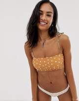 Thumbnail for your product : Rip Curl Hanalei bay reversible spot and floral bandeau bikini top in ginger
