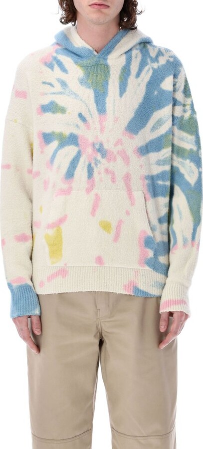 Palm Angels Tie-Dye-Printed Long-Sleeved Hoodie