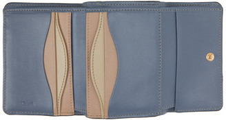 Chloé Blue and Beige Aby Square Wallet