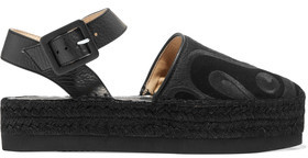 Paloma Barceló Dali Embroidered Suede Espadrilles