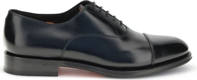 Santoni Almond Toe Lace-Up Shoes