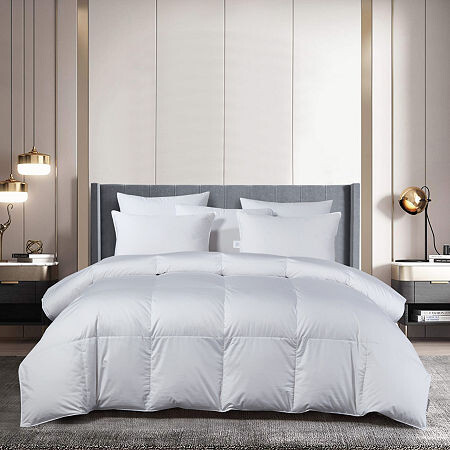 Simmons Sateen Cotton European White Goose Down Comforter - All Seasons
