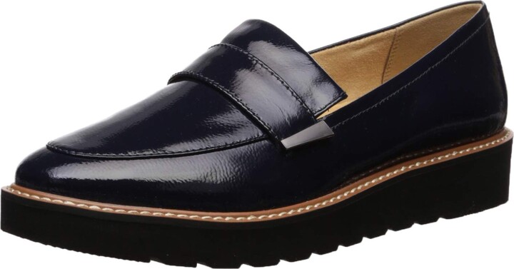navy patent loafers womens