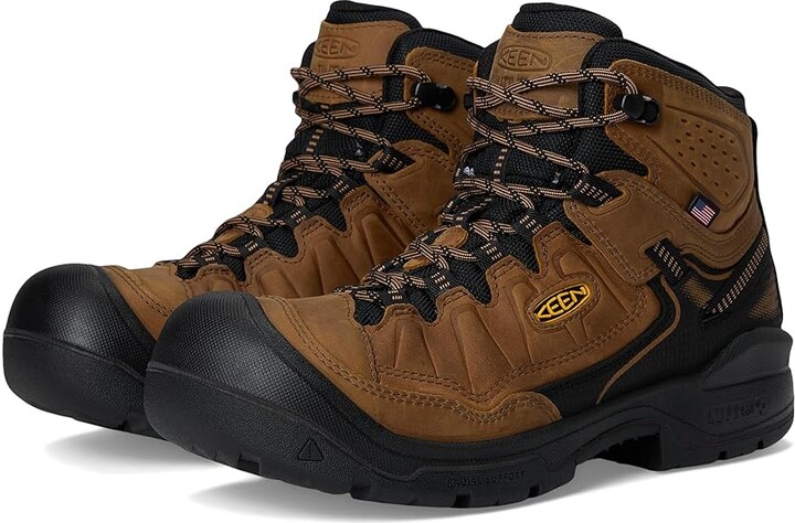 Keen Targhee IV Waterproof Work Boot (Carbon Toe) Men's Hiking Boots Belgian/Black : 11.5 D - Medium Leather