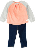Thumbnail for your product : 7 For All Mankind Colorblock Top & Jean Set (Baby Girls)
