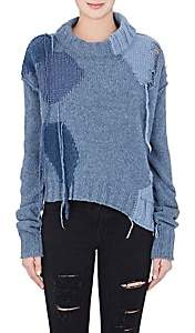 Acne Studios Women's Ovira Wool-Blend Crop Sweater - Blue Combo
