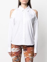 Thumbnail for your product : Lourdes Scrimmage cut-out long-sleeved shirt