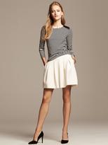 Thumbnail for your product : Banana Republic Faux-Leather Trim Striped Top