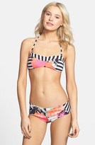 Thumbnail for your product : Volcom 'Night Out' Mixed Print Bandeau Bikini Top (Juniors)