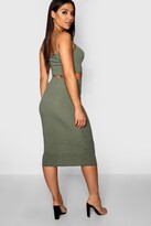 Thumbnail for your product : boohoo Square Neck Strappy Midi Skirt Co-ord Set