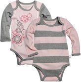 Thumbnail for your product : Burt's Bees Baby Spiral Bee & Stripe Bodysuit Set (Baby) - Blossom-0-3 Months