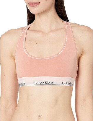 Bras Calvin Klein Monolith Cotton Unlined Bralette Black/ Pink