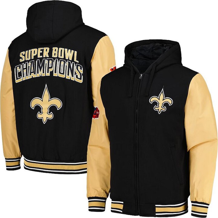 Men's G-III Sports by Carl Banks Black/Gold New Orleans Saints Player Option Full-Zip Hoodie