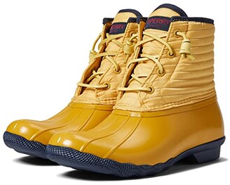 yellow sperry boots