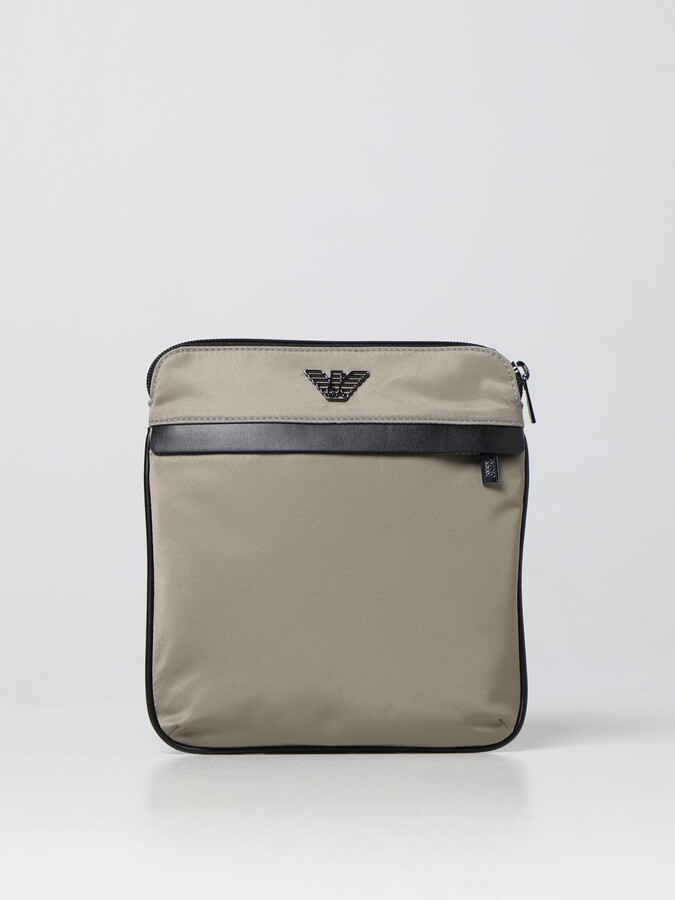 for Men Green Mens Bags Messenger bags Emporio Armani Leather Bum Bag in Military Green 