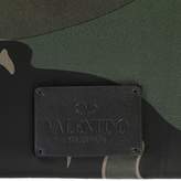 Thumbnail for your product : Valentino Garavani 14092 Military Green Cotton Canvas Panther Document Case