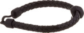 Thumbnail for your product : Alexander McQueen Black Braided Leather Bracelet