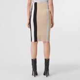 Thumbnail for your product : Burberry Logo Wool Blend Jacquard Skirt