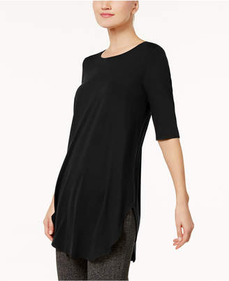 Eileen Fisher Stretch Jersey Boat-Neck Tunic in Regular & Petite, Created for Macy's