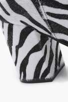 Thumbnail for your product : boohoo Zebra Print Pointed Toe Boot