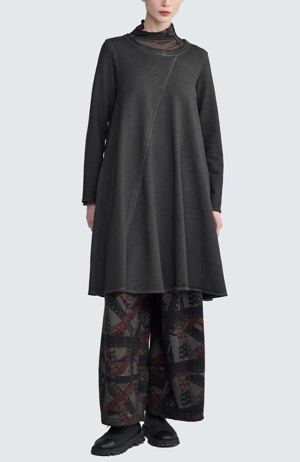 LUUKAA Fay Diagonal-Cut Jersey Dress