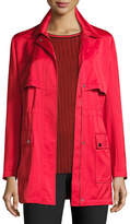 Thumbnail for your product : St. John Drawstring Satin Outerwear Jacket, Hibiscus