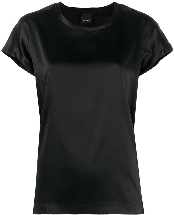 Women Black Satin Shirt | Shop the world's largest collection of 