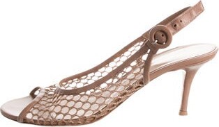 Gianvito Rossi Leather Slingback Sandals