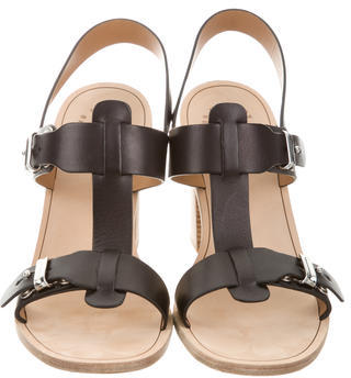 Marc by Marc Jacobs Leather T-Strap Sandals