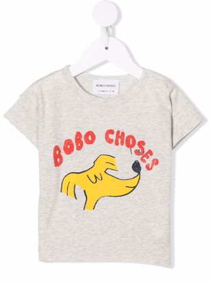 Bobo Choses sniffing dog logo-print T-shirt
