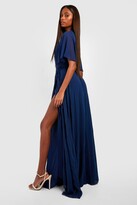 Thumbnail for your product : boohoo Chiffon Angel Sleeve Wrap Maxi Bridesmaid Dress