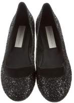 Thumbnail for your product : Stella McCartney Round-Toe Glitter Flats