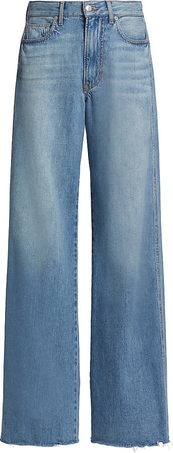 Veronica Beard Women's Kasey Mid-Rise Wide-Leg Jeans - Dusted Glare - Size 24