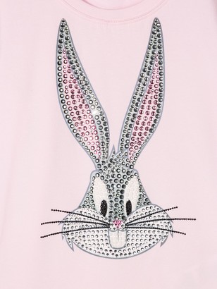 MonnaLisa embellished bunny print T-shirt