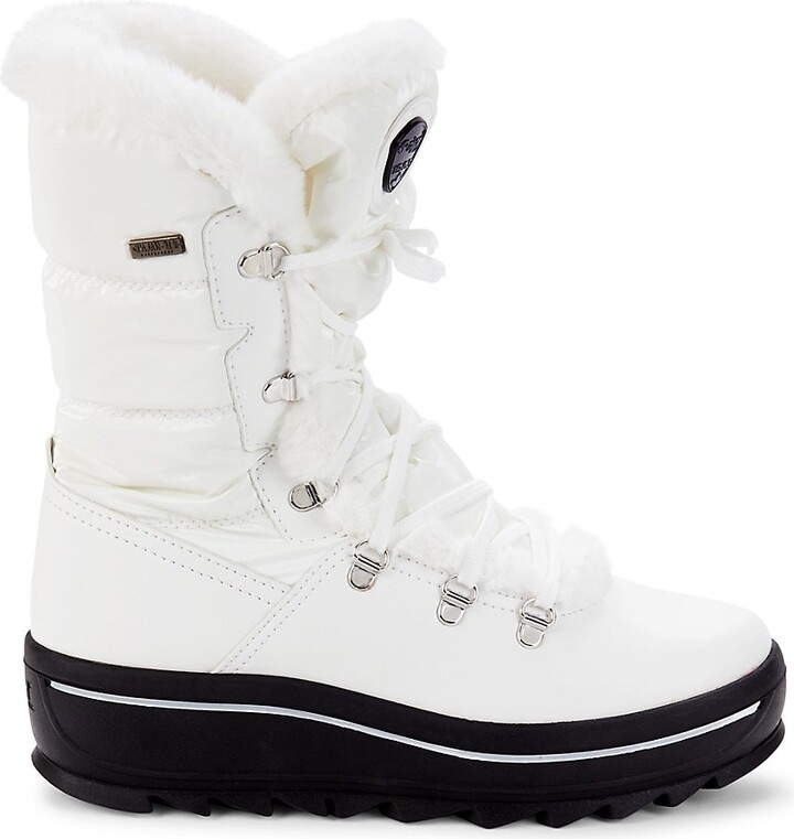 white fur lined snow boots