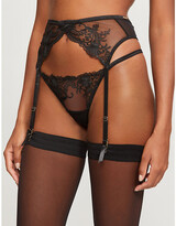 Thumbnail for your product : Bluebella Womens Black Marseille Stretch-lace Briefs