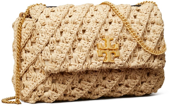 kira crochet raffia crossbody bag