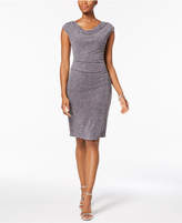 Thumbnail for your product : Jessica Howard Draped and Ruched Glitter Dress