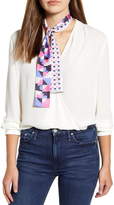 Thumbnail for your product : Kate Spade cut spade silk skinny scarf