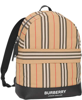 Burberry Kids' Nico Archive Stripe Canvas Backpack