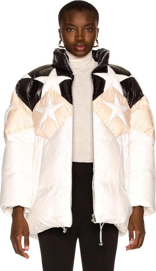 Miu Miu Star Down Jacket in White