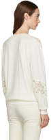 Thumbnail for your product : See by Chloe White Knit Lace Crewneck