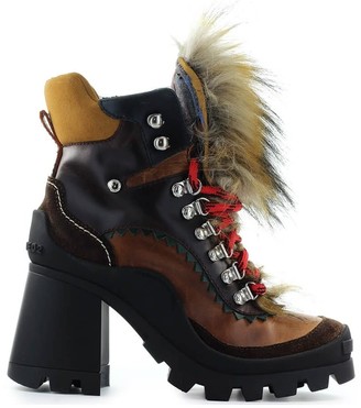 DSQUARED2 Queen Peak Brown Heleed Ankle Boot - ShopStyle