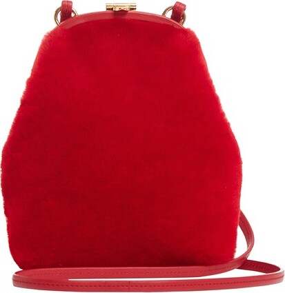 Sac seau ostrich handbag Celine Red in Ostrich - 30727583