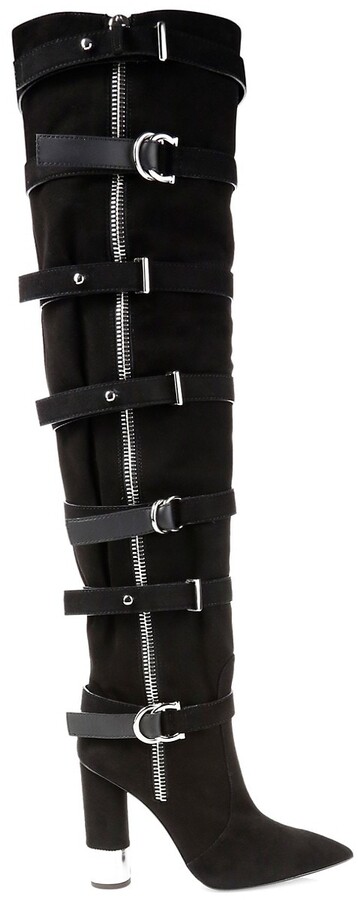 Details about   Buckle Women Pull On Over The Knee Boots Super High Stilettos Outdoor Clubwear L