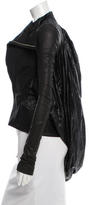 Thumbnail for your product : Rick Owens Leather-Trimmed Jacket w/ Tags